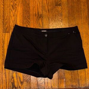 Express Women's Size 16 High Waist Black Mini Shorts